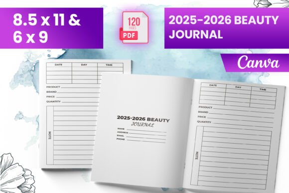 2025-2026 Beauty Journal KDP