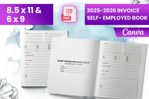 2025–2026 Invoice Self-Employed Book