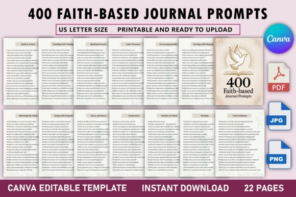400 Faith-Based Journal Prompts: A Thoughtful Tool for Spiritual Growth