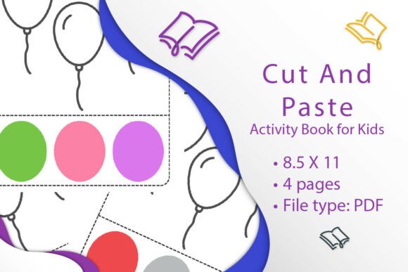 Cut and Paste Activity Book for Kids