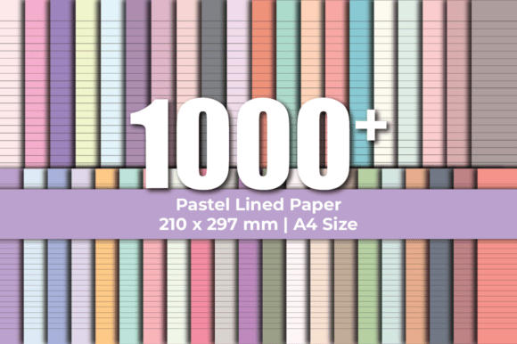 Lined Pages Pastel Color Lined Paper