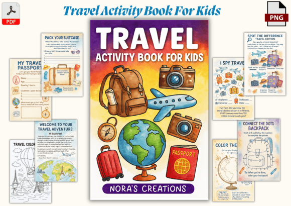 ✈️ Travel Activity Book for Kids: A Practical, Print-Ready Resource for Real-Life Moments